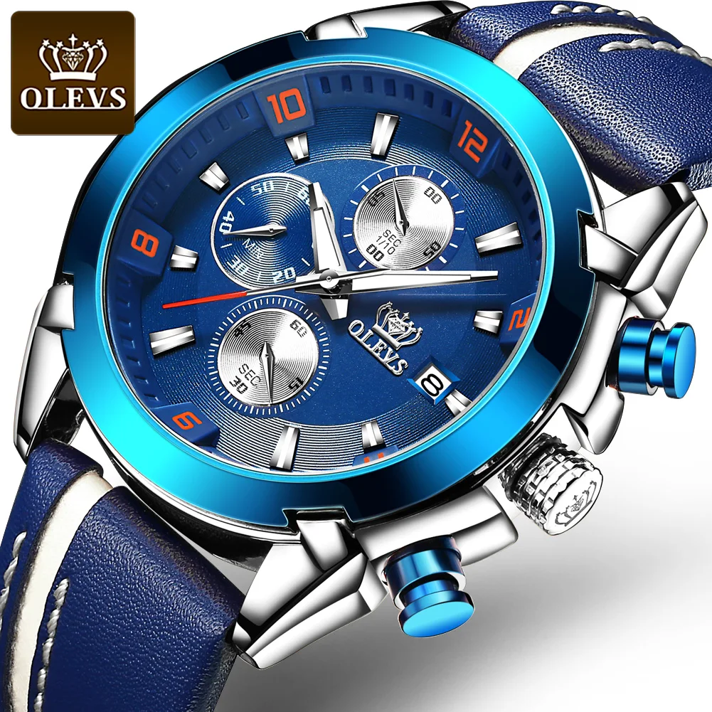 

Модные брендовые мужские спортивные часы с большим циферблатом, многофункциональные светящиеся часы с хронографом и календарем, кварцевые...