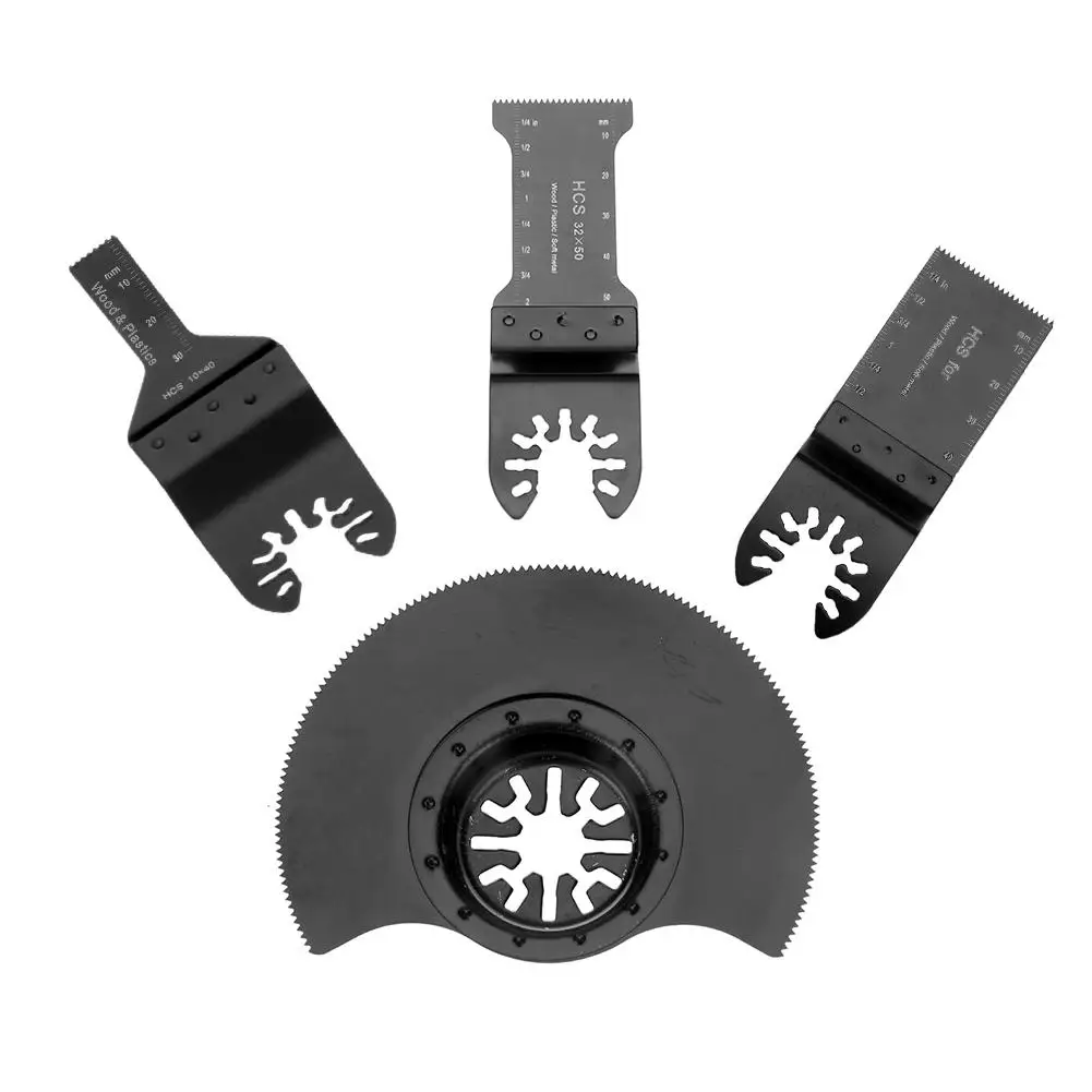 4pcs/set Multi Oscillating Saw Blades for Metal wood Quick Release Saw Blades Multitool Saw Blades Renovator Power Tools Cutting
4pcs/set Multi Oscillating Saw Blades for Metal wood Quick Release Saw Blades Multitool Saw Blades Renovator Power Tools Cutting