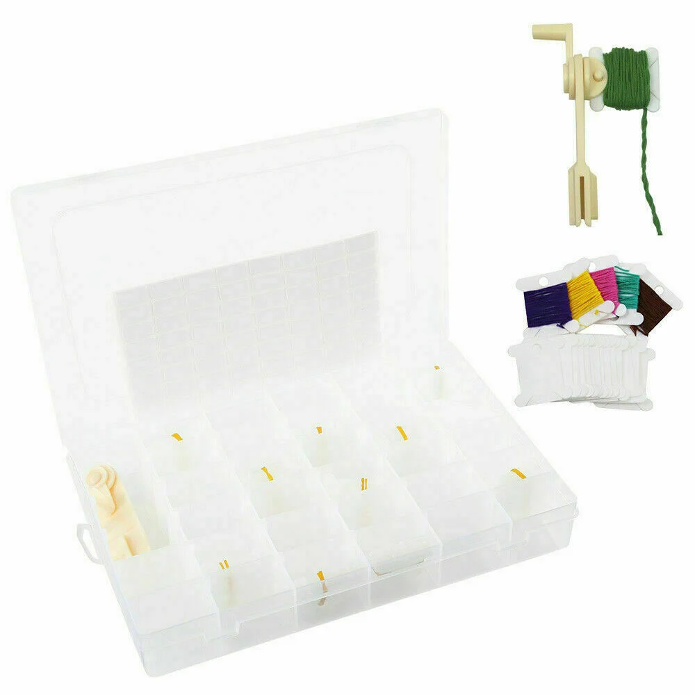New Embroidery Floss Cross Stitch Organizer Storage Box Set 100 Thread Bobbins Empty Box With Woven Accessories Set
New Embroidery Floss Cross Stitch Organizer Storage Box Set 100 Thread Bobbins Empty Box With Woven Accessories Set