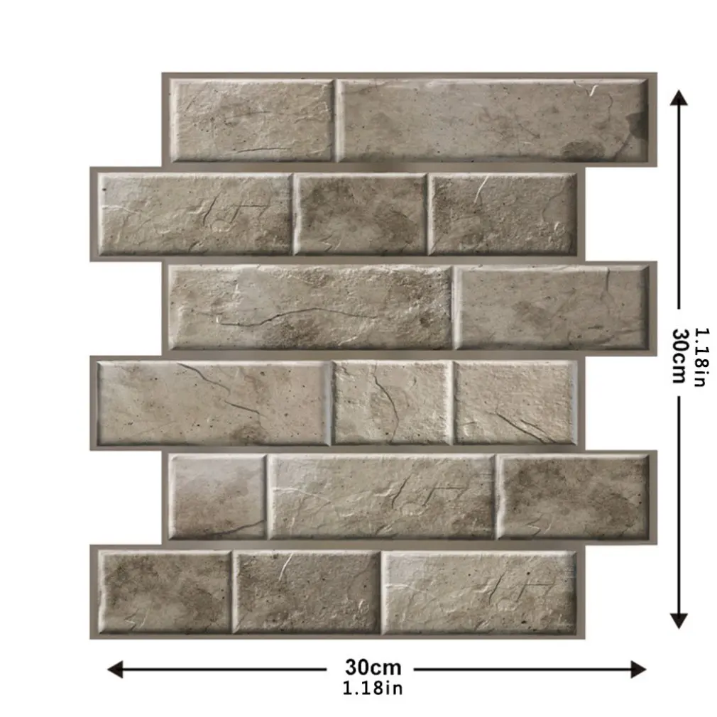 3D Three-dimensional Tile Stickers Anti-collision Stickers PVC Wall Stickers 30x30cm Beautification Decoration
3D Three-dimensional Tile Stickers Anti-collision Stickers PVC Wall Stickers 30x30cm Beautification Decoration