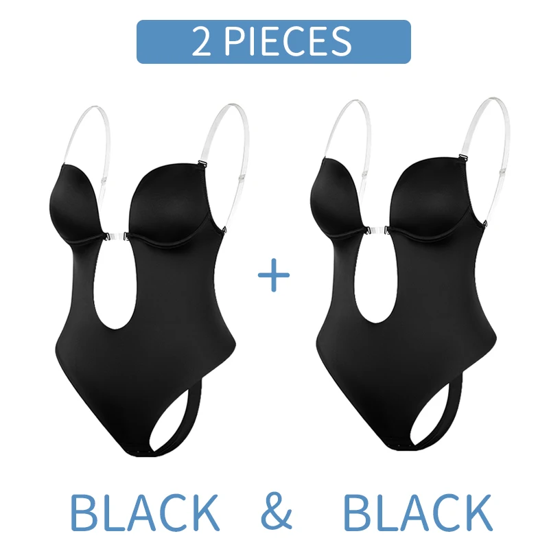 Bodysuit Shapewear Deep V-Neck Body Shaper Backless U Plunge Thong Shapers Waist Trainer Women Clear Strap Padded Push Up Corset
Bodysuit Shapewear Deep V-Neck Body Shaper Backless U Plunge Thong Shapers Waist Trainer Women Clear Strap Padded Push Up Corset