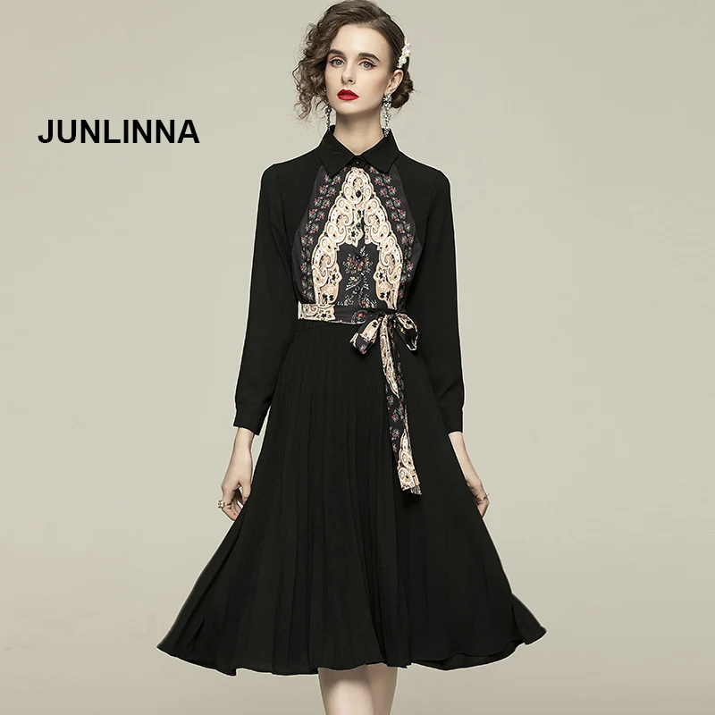 JUNLINNA элегантные женские плиссированные платья с отложным воротником с длинным рукавом женское повседневное шифоновое платье Весенние Нов...
JUNLINNA элегантные женские плиссированные платья с отложным воротником с длинным рукавом женское повседневное шифоновое платье Весенние Нов...