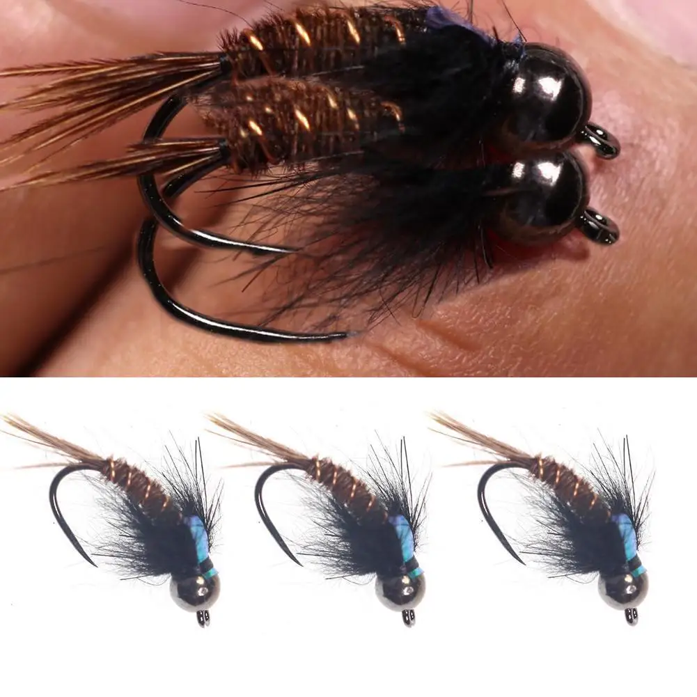 6pcs Flash Back Pheasant Tail Nymph Fly Tungsten Bead Head Wet Nymph Fishing Fake Lure for Trout Outdoor Fishing Accessories
6pcs Flash Back Pheasant Tail Nymph Fly Tungsten Bead Head Wet Nymph Fishing Fake Lure for Trout Outdoor Fishing Accessories