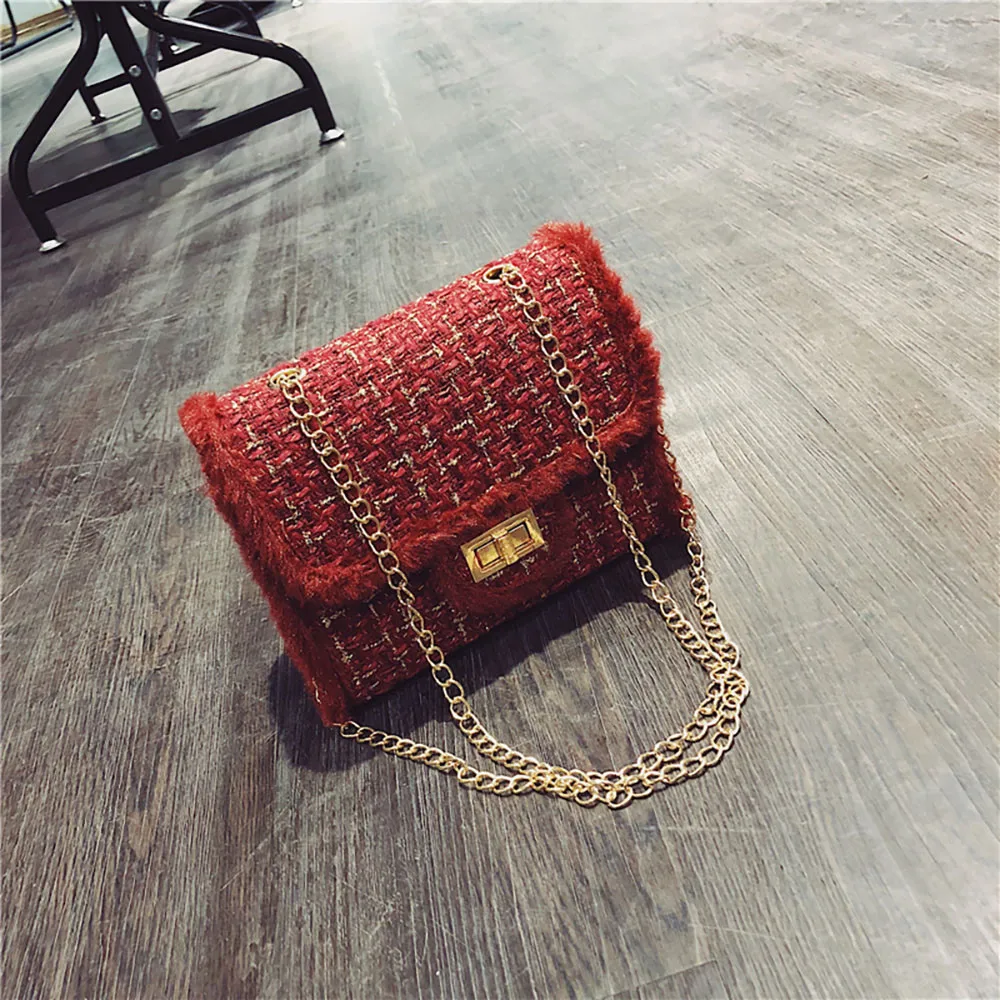 2019 Winter Fashion New Female Square Tote bag Quality Woolen Women's Designer Handbag Ladies Chain Shoulder Crossbody Bag
2019 Winter Fashion New Female Square Tote bag Quality Woolen Women's Designer Handbag Ladies Chain Shoulder Crossbody Bag