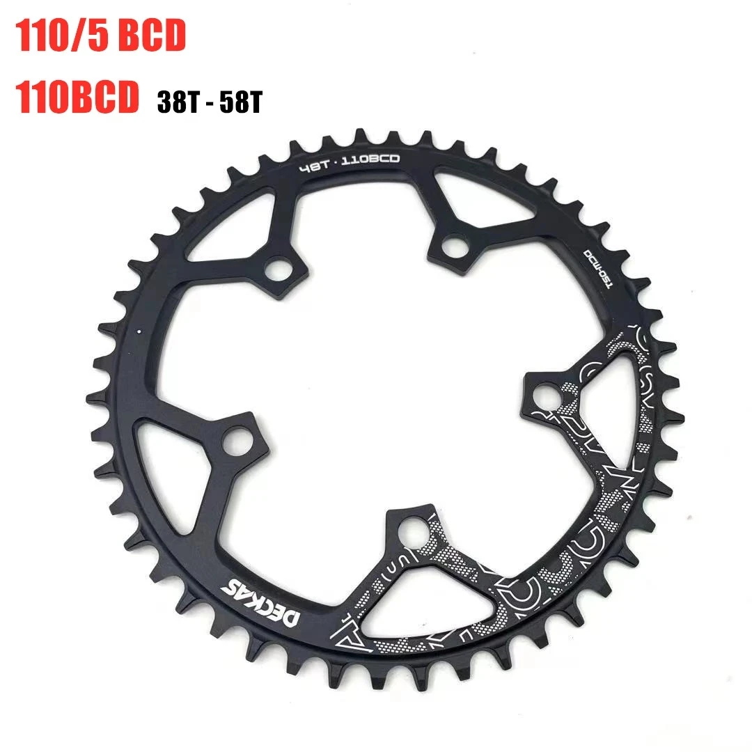 Deckas 110/5 BCD 110BCD Road Bike Narrow Wide Chainring 36T-58T Bike Chainwheel For shimano sram Bicycle crank Accessories
Deckas 110/5 BCD 110BCD Road Bike Narrow Wide Chainring 36T-58T Bike Chainwheel For shimano sram Bicycle crank Accessories