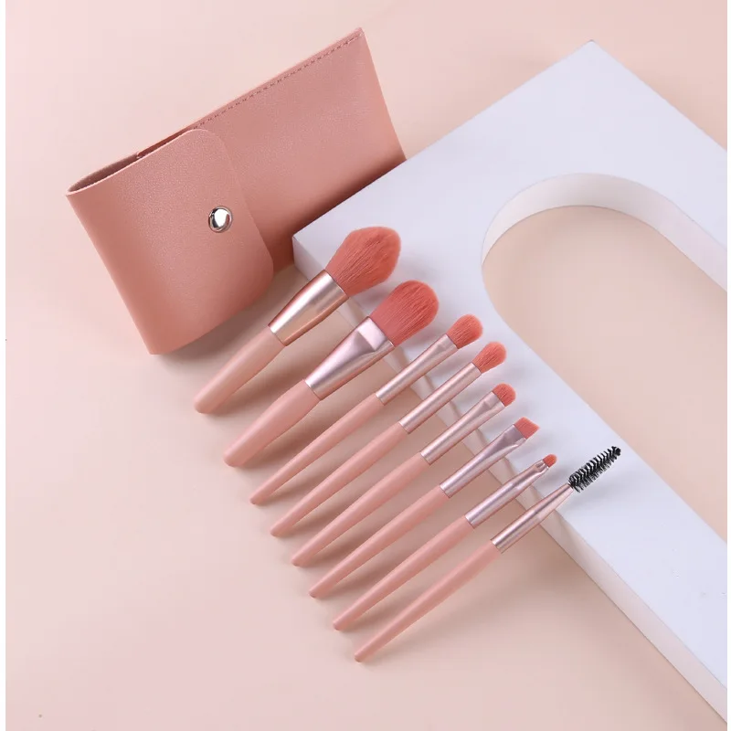 Soft comfortable beauty tool wooden handle popular makeup brush cover travel portable Morandi mini 8 makeup brush set
Soft comfortable beauty tool wooden handle popular makeup brush cover travel portable Morandi mini 8 makeup brush set