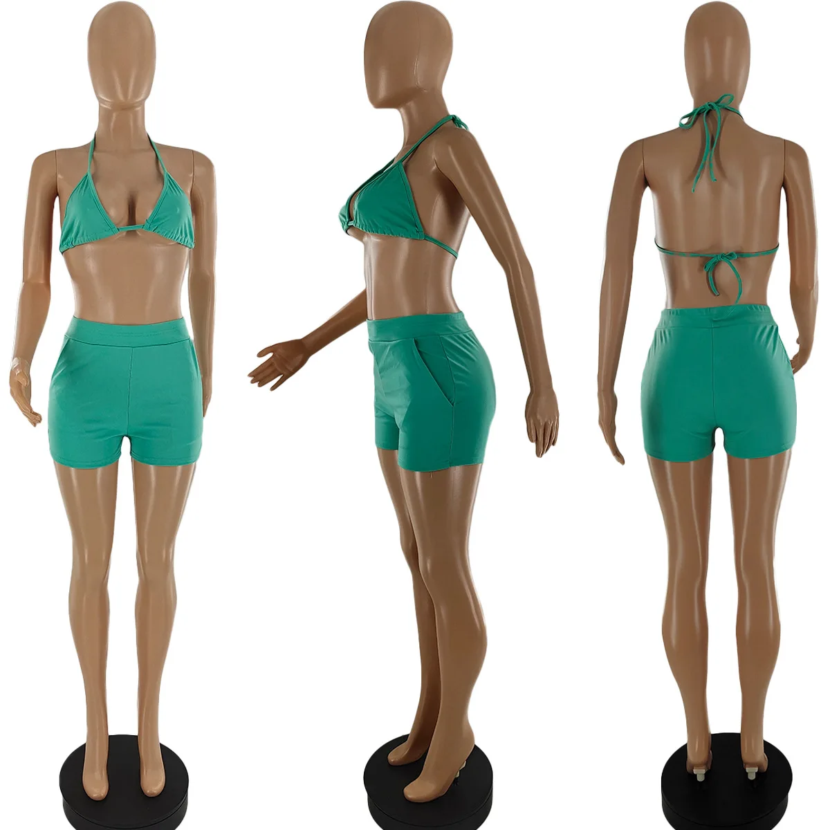 Summer Sexy Bikini Two Piece Set Crop Top Bra Shorts Swimwear Suit Skinny Lace Up Backless Beach Matching Set Streetwear Clothes
Summer Sexy Bikini Two Piece Set Crop Top Bra Shorts Swimwear Suit Skinny Lace Up Backless Beach Matching Set Streetwear Clothes