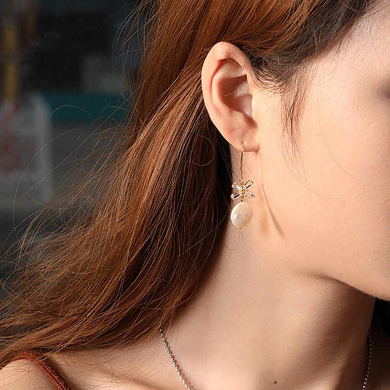 INZATT Real 925 Sterling Silver Zircon Flower Drop Earrings For Fashion Women Party Baroque Pearl Cute Fine Jewelry 2019 Gift
INZATT Real 925 Sterling Silver Zircon Flower Drop Earrings For Fashion Women Party Baroque Pearl Cute Fine Jewelry 2019 Gift