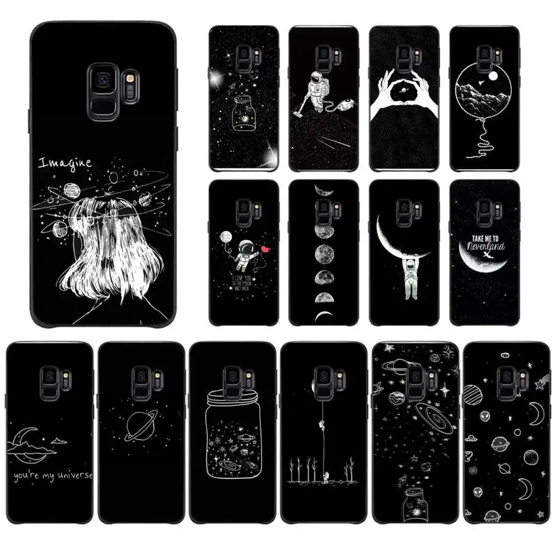 Black With White Moon Star Space Astronaut Phone Case For Samsung Galaxy J200 J2 Prime J2 Pro J6 J250 J4 Plus J415 J5 Prime J737
Black With White Moon Star Space Astronaut Phone Case For Samsung Galaxy J200 J2 Prime J2 Pro J6 J250 J4 Plus J415 J5 Prime J737