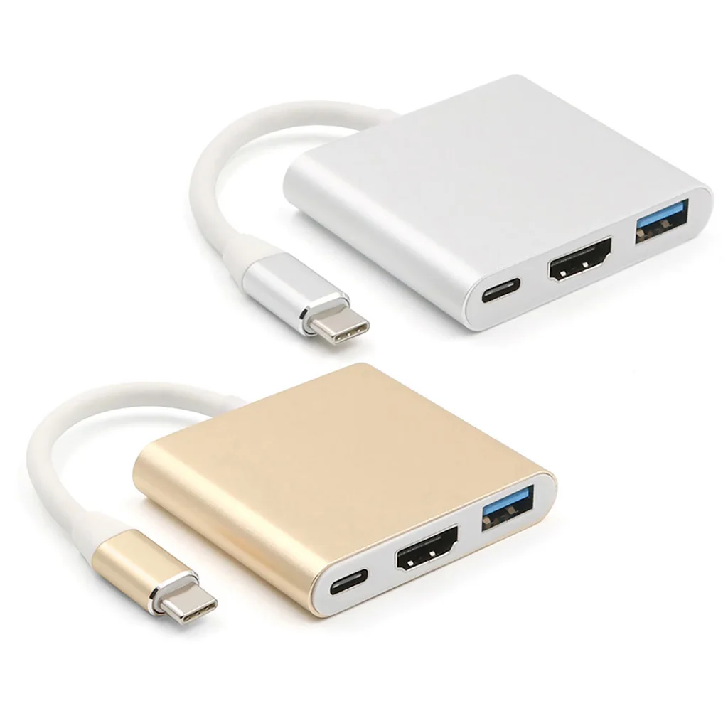 Brand New High Quality 3 in 1 USB 3.1 Type-C to USB 3.0 Converter Adapter Charging Cable Aluminum 4K Hub for Macbook Air
Brand New High Quality 3 in 1 USB 3.1 Type-C to USB 3.0 Converter Adapter Charging Cable Aluminum 4K Hub for Macbook Air