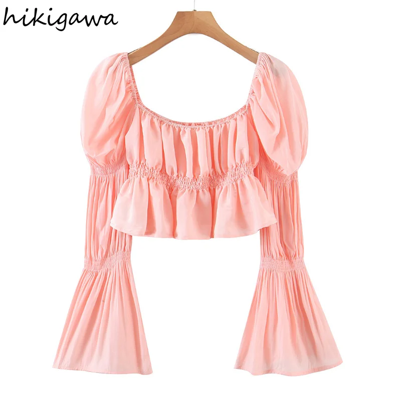 Женская блузка Hikigawa с квадратным воротником и оборками, футболка с расклешенными рукавами, базовый однотонный тонкий темпераментный пулов...
Женская блузка Hikigawa с квадратным воротником и оборками, футболка с расклешенными рукавами, базовый однотонный тонкий темпераментный пулов...