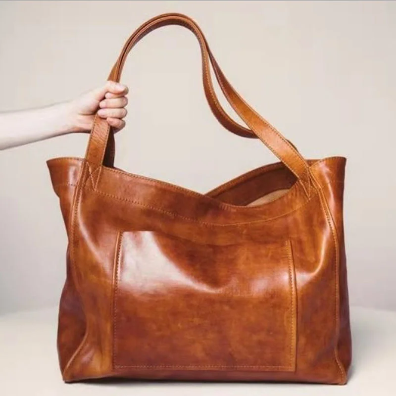 Retro Oil Wax Soft Leather Portable Shoulder Bag Large Capacity Women's Bag 2021 Winter Fashion New Tote Bag Shoulder Handbags
Retro Oil Wax Soft Leather Portable Shoulder Bag Large Capacity Women's Bag 2021 Winter Fashion New Tote Bag Shoulder Handbags