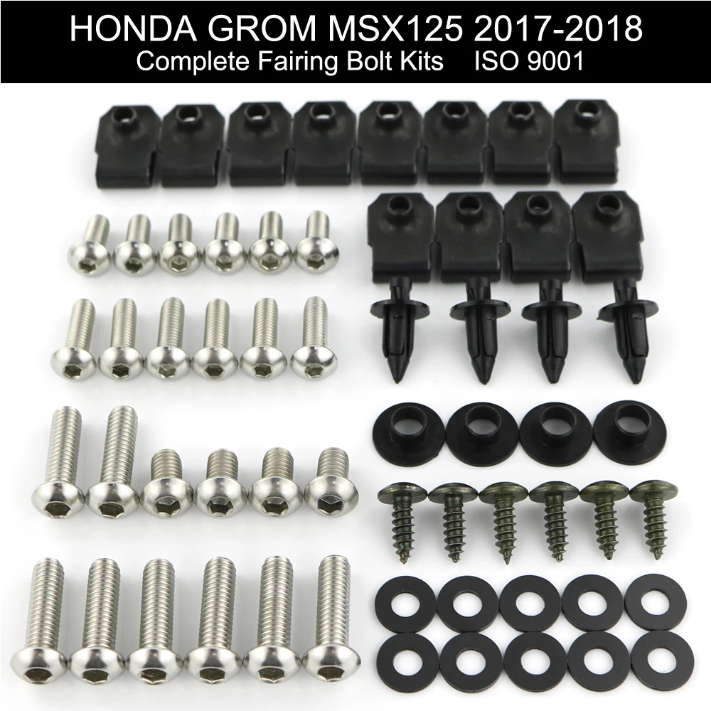 Набор винтов для мотоцикла HONDA GROM MSX125 2017 2018 полный обтекатель из нержавеющей стали
Набор винтов для мотоцикла HONDA GROM MSX125 2017 2018 полный обтекатель из нержавеющей стали