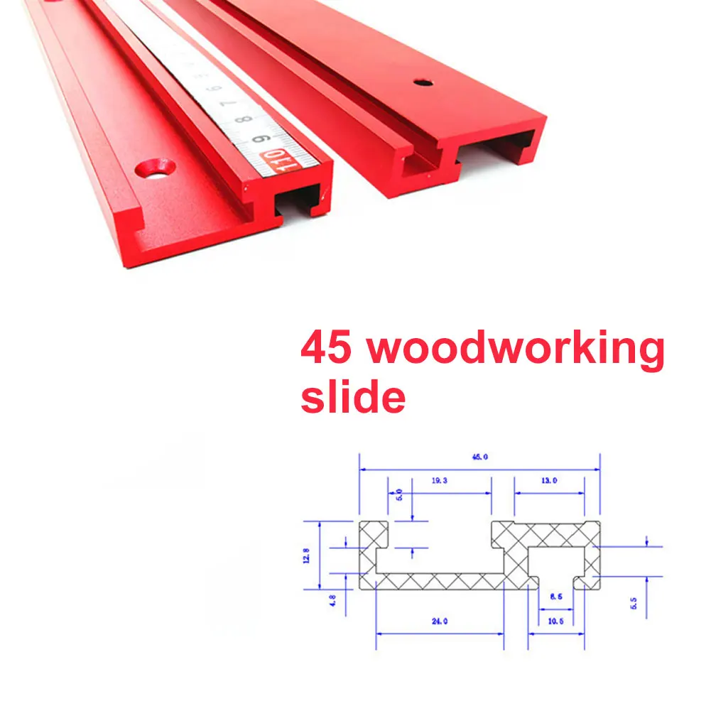 Aluminium Alloy Type-45 T-track Miter Track Jig Aluminium Alloy Miter Track Stop Woodworking DIY Tools for Table Saw Pusher
Aluminium Alloy Type-45 T-track Miter Track Jig Aluminium Alloy Miter Track Stop Woodworking DIY Tools for Table Saw Pusher
