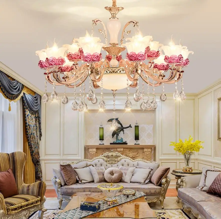 European Crystal Chandelier Living Room Lamp Zinc Alloy Candle Crystal Lamp Purple Lamp Bedroom Lamp Modern Simplicity
European Crystal Chandelier Living Room Lamp Zinc Alloy Candle Crystal Lamp Purple Lamp Bedroom Lamp Modern Simplicity