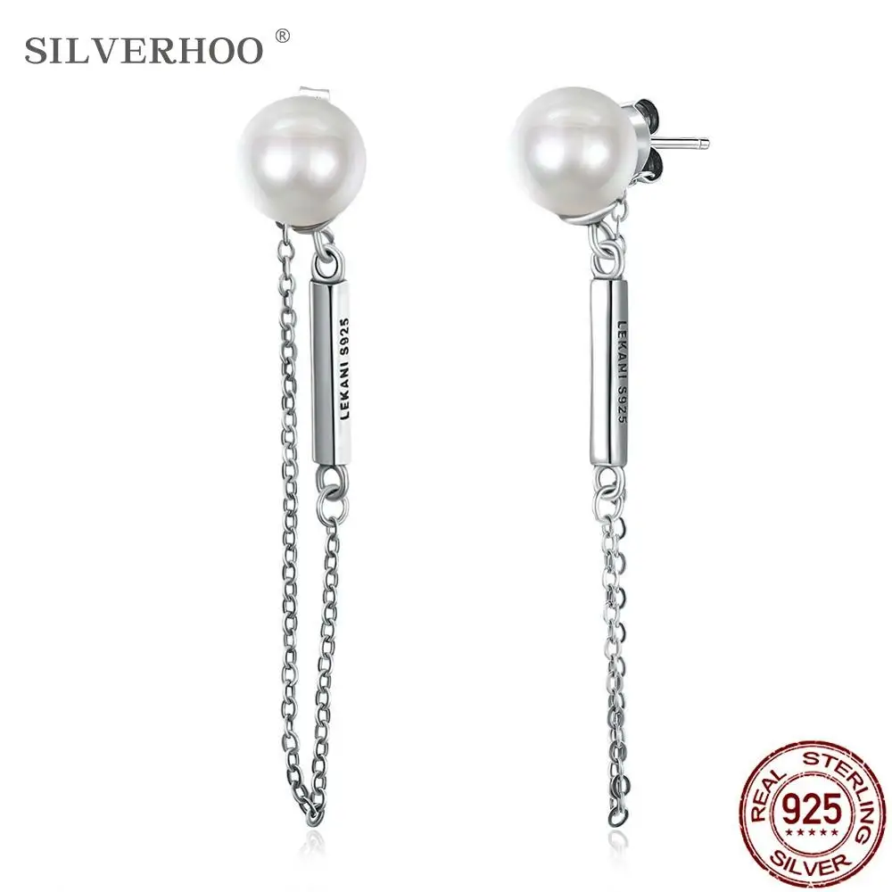 SILVERHOO 925 Sterling Silver Vintage Stud Earrings For Women Simple Shell Pearl Female Earring Anniversary Fine Jewelry Gift
SILVERHOO 925 Sterling Silver Vintage Stud Earrings For Women Simple Shell Pearl Female Earring Anniversary Fine Jewelry Gift