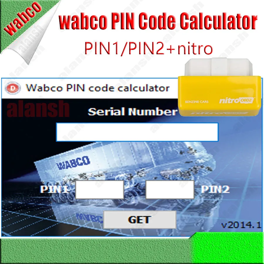 2021 горячая Распродажа для Wabco PIN код калькулятор PIN1/PIN2 активатор генератор ключей