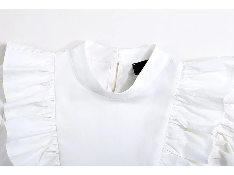 SONDR Long Sleeve Loose Fit Shirt Fashion Tide Spring Autumn 2021 Women Ruffle Wrinkled White Blouse New Stand Collar
SONDR Long Sleeve Loose Fit Shirt Fashion Tide Spring Autumn 2021 Women Ruffle Wrinkled White Blouse New Stand Collar