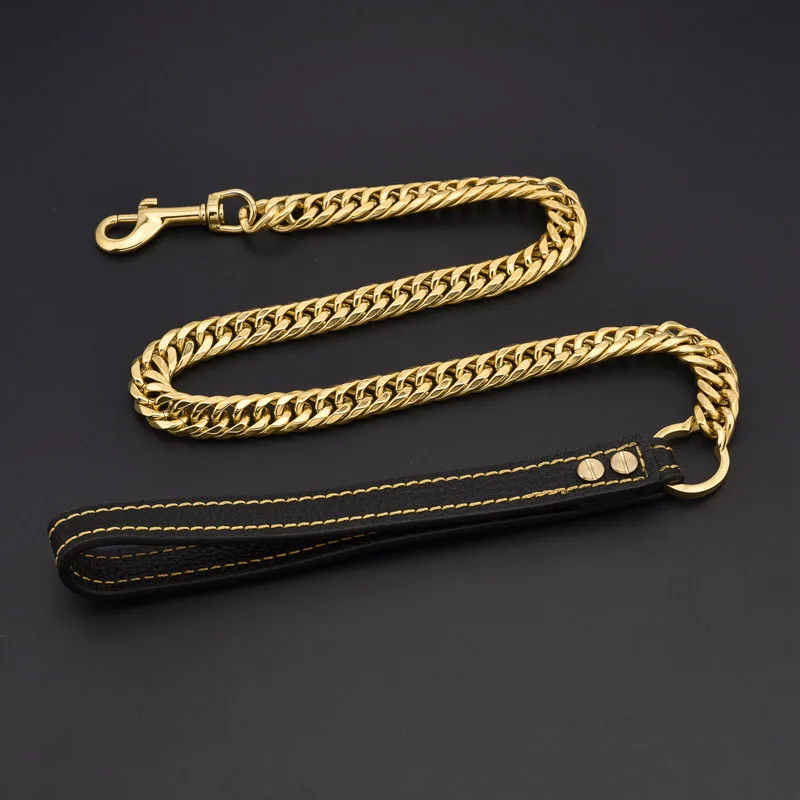 Dog Collar Leash 17mm Gold Stainless Steel Necklace French Bulldog Pitbully Collar Strap Dropshipping Pet ProdcutPet Chain
Dog Collar Leash 17mm Gold Stainless Steel Necklace French Bulldog Pitbully Collar Strap Dropshipping Pet ProdcutPet Chain