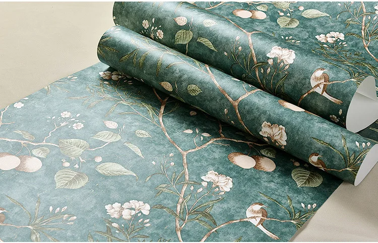 Американский кантри обои с сельским стилем гостиной и спальни с вышитыми темно-зелеными цветами и птицами используются для ТВ фона
Американский кантри обои с сельским стилем гостиной и спальни с вышитыми темно-зелеными цветами и птицами используются для ТВ фона