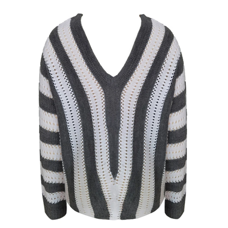 New 2021 Women V-Neck Knitted Sweater Women Long Sleeve Loose Stripe Knitting Casual Pullover Autumn Top Blouse Jumper Femme
New 2021 Women V-Neck Knitted Sweater Women Long Sleeve Loose Stripe Knitting Casual Pullover Autumn Top Blouse Jumper Femme