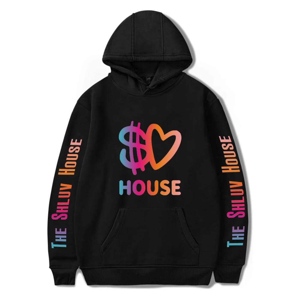 Толстовка Shluv House из хлопка и полиэстера свитшот с капюшоном в стиле хип-хоп худи