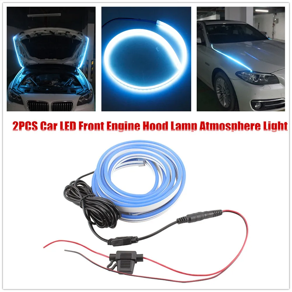 2PCS LED Car Engine Hood Guide Light Strips Bar Atmosphere Decoration Ice Blue Fit For All 12V Cars Decorative Car Light Strip
2PCS LED Car Engine Hood Guide Light Strips Bar Atmosphere Decoration Ice Blue Fit For All 12V Cars Decorative Car Light Strip