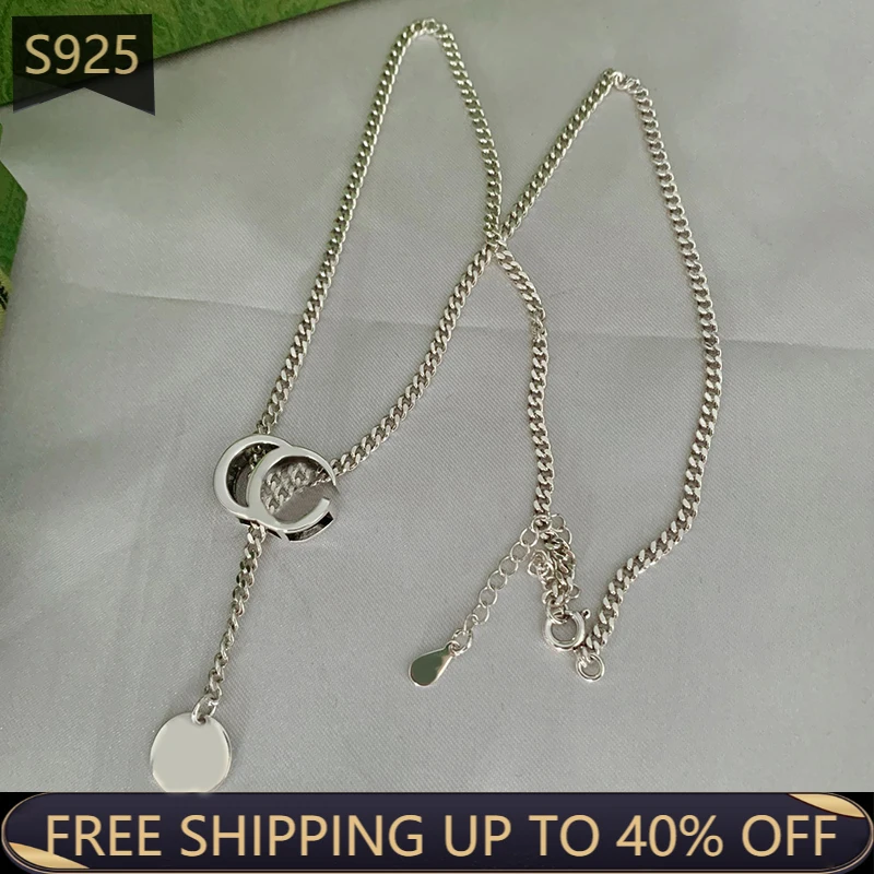 Ожерелье из серебра 925 пробы для мужчин и женщин, 1:1
Ожерелье из серебра 925 пробы для мужчин и женщин, 1:1