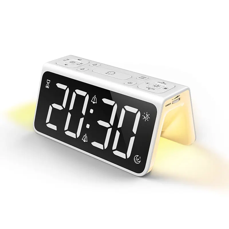 New Smart home 6.5 inch big display LED digital alarm clock Music wake up Night light table radio Dual alarm snooze clocks
New Smart home 6.5 inch big display LED digital alarm clock Music wake up Night light table radio Dual alarm snooze clocks