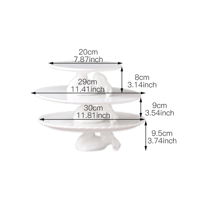 Керамическая тарелка с кроликом для десерта поднос сервера еды милая подставка