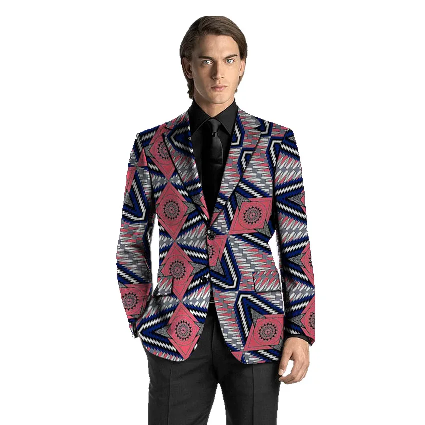 African men blazer Ankara print custom made groom suit jacket Ankara coat slim fit formal man's Africa clothing
African men blazer Ankara print custom made groom suit jacket Ankara coat slim fit formal man's Africa clothing