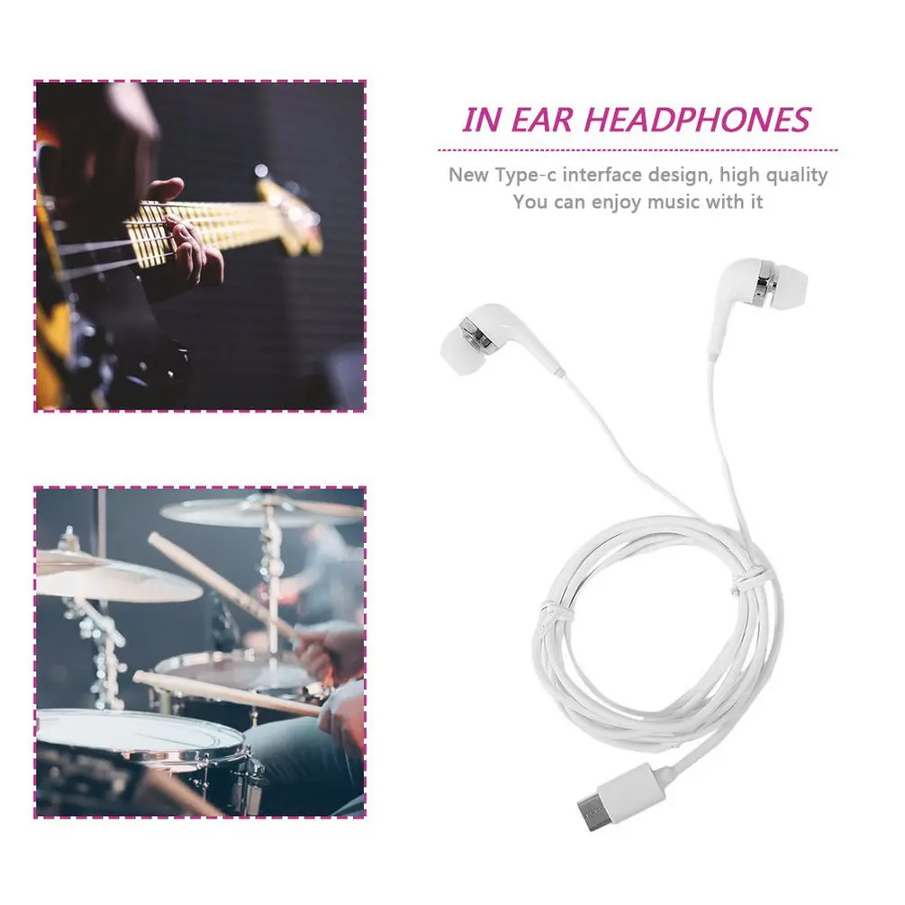 Original Type-C Wired Headphones With Bass Earbuds Stereo USB Earphone Music Sport Gaming Headset With mic For Smartphone
Original Type-C Wired Headphones With Bass Earbuds Stereo USB Earphone Music Sport Gaming Headset With mic For Smartphone