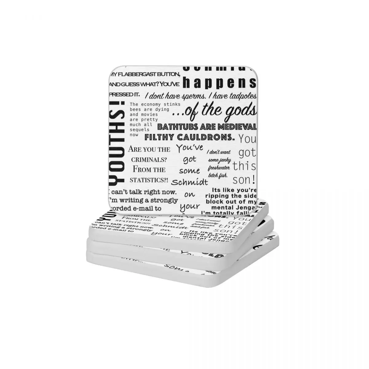 New Girl Schmidt Quotes Diatomite Square Round Coaster Resistant Water Cup Bonsai Mat Soap Toothbrush Pad Wholesale 10x10cm
New Girl Schmidt Quotes Diatomite Square Round Coaster Resistant Water Cup Bonsai Mat Soap Toothbrush Pad Wholesale 10x10cm