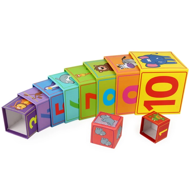 Square Shaped 10 Layer Paper Box Stacking Animal Number Recognition Baby Early Educational Toys Parent-Child Teaching Montessori
Square Shaped 10 Layer Paper Box Stacking Animal Number Recognition Baby Early Educational Toys Parent-Child Teaching Montessori