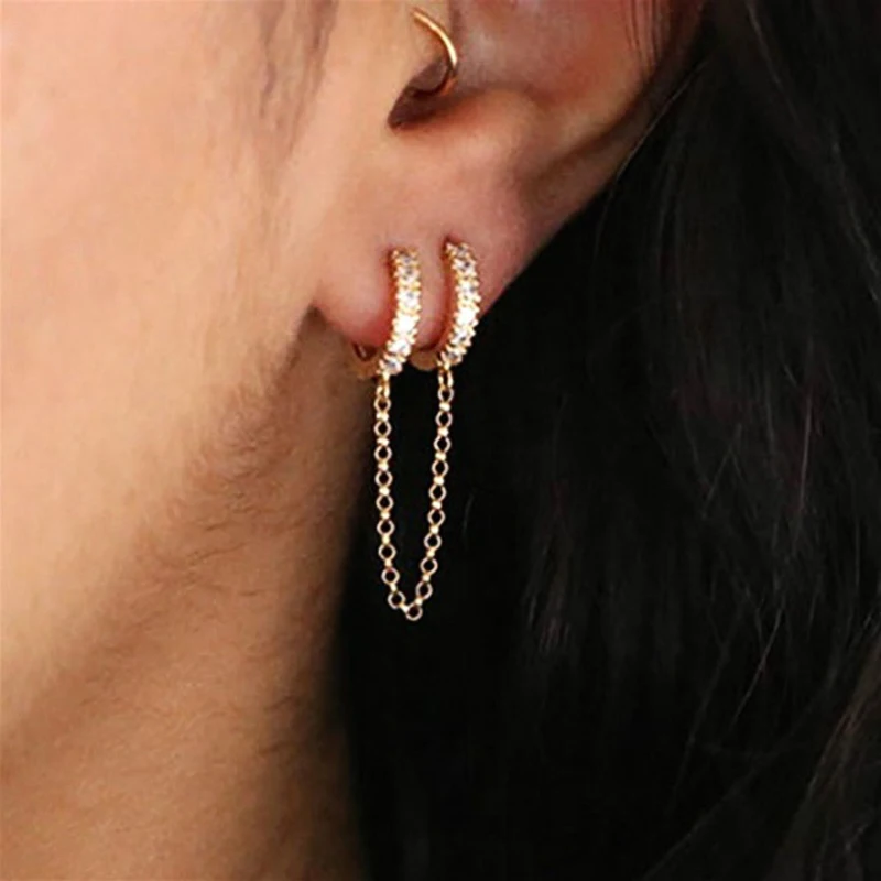 2021 Hot Sale Two Hole Piercing Earrings for Women Brilliant Crystal Zircon Metal Color Chain Earring Party Jewelry
2021 Hot Sale Two Hole Piercing Earrings for Women Brilliant Crystal Zircon Metal Color Chain Earring Party Jewelry