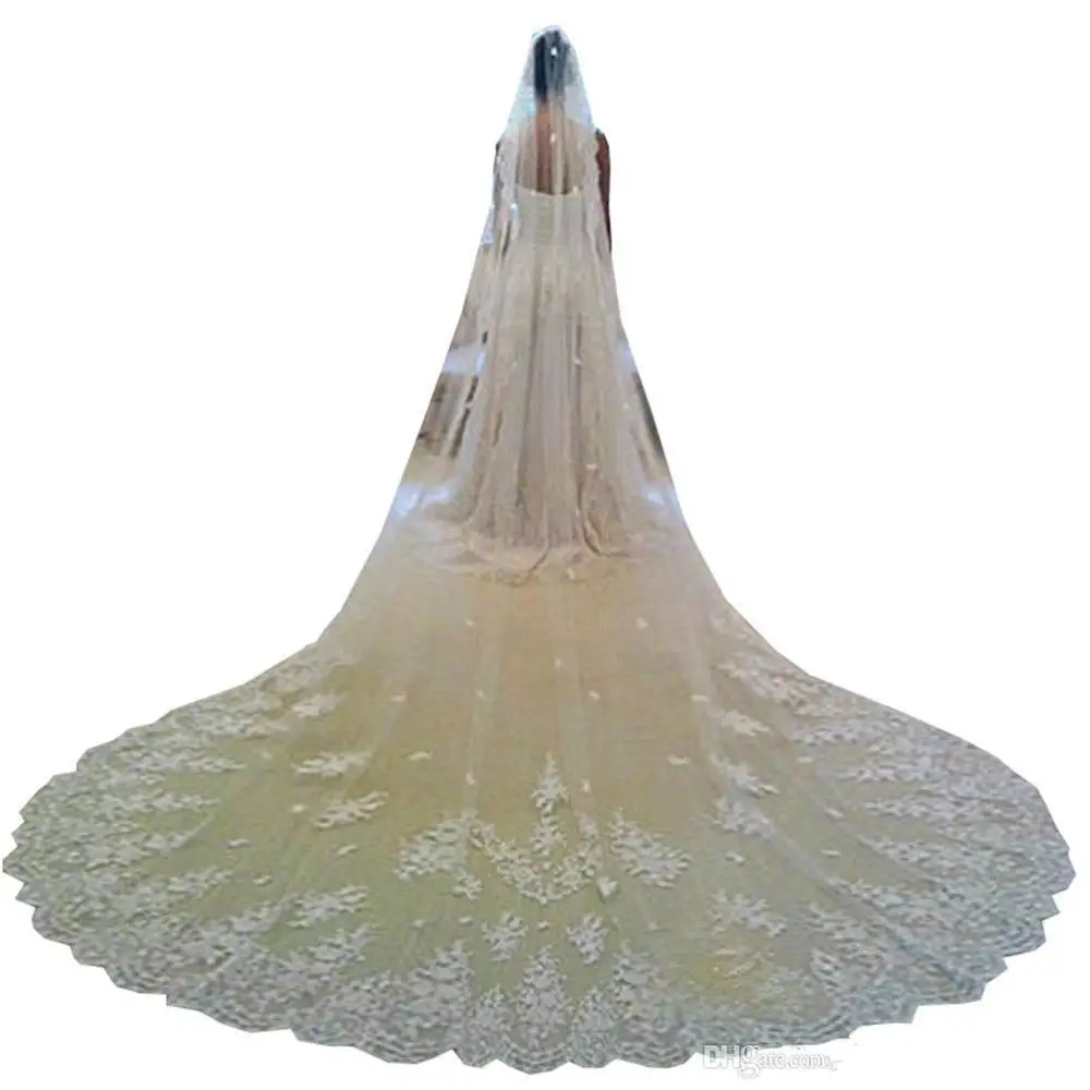 2020 Wedding Veils with Lace Applique Edge Long Cathedral Length Bridal Veils Edge Church Tulle Wedding Veils
2020 Wedding Veils with Lace Applique Edge Long Cathedral Length Bridal Veils Edge Church Tulle Wedding Veils