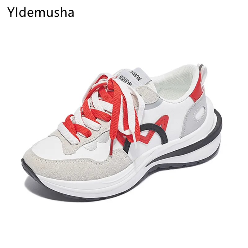 Women's Vulcanized shoes Fashion Spring Autumn Thick-Soled Non-Slip Casual Sports Lace-up Running Shoes Shoes For Women Sneakers
Women's Vulcanized shoes Fashion Spring Autumn Thick-Soled Non-Slip Casual Sports Lace-up Running Shoes Shoes For Women Sneakers