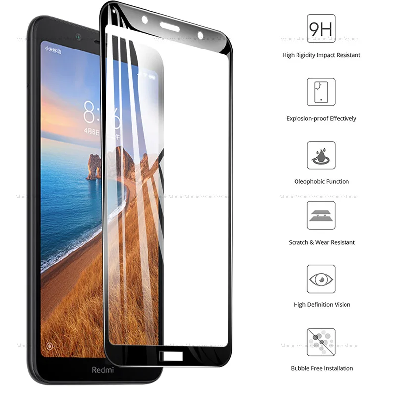 Фото Закаленное стекло для Xiaomi Redmi 8 7 7A 6A 6 Pro 5 Plus S2 защита экрана на A 6Pro полная защитная