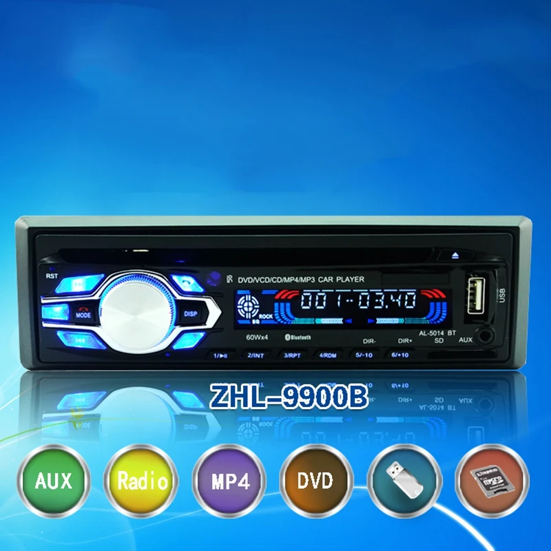 Автомобильный Радио Аудио стерео MP3 плееры DVD CD плеер 1Din 12V автомобильный Handfree Indash