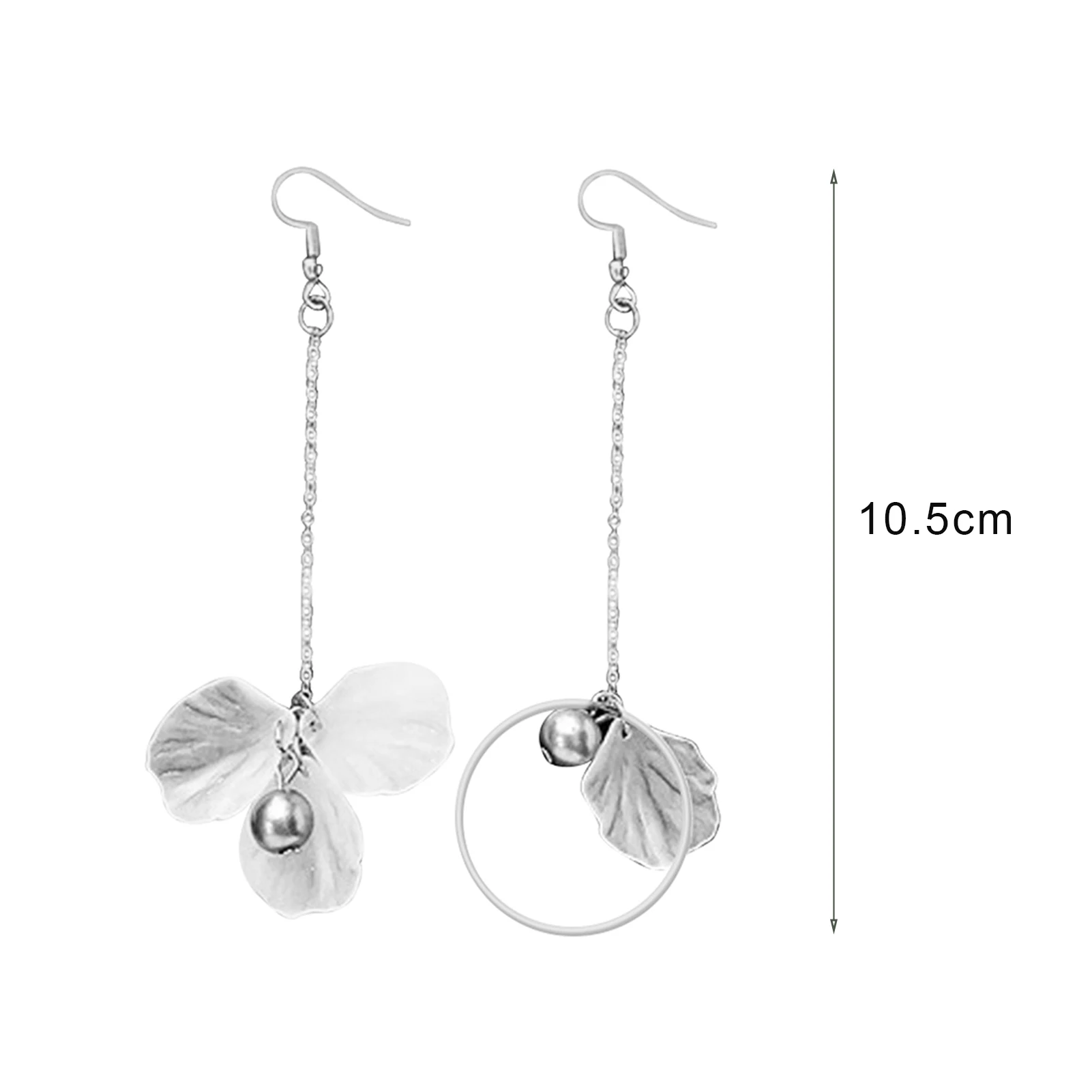 1pair White Petal Drop Earrings Long Statement Metal Tassel Earrings Women's Fashion Fringed Flower Earrings
1pair White Petal Drop Earrings Long Statement Metal Tassel Earrings Women's Fashion Fringed Flower Earrings