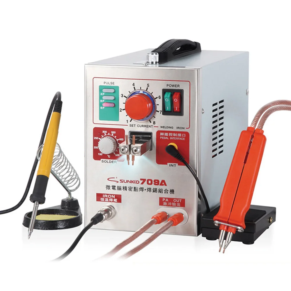 SUNKKO709A small lithium battery spot welding machine Power battery pack welding electric welding pen bump welder
SUNKKO709A small lithium battery spot welding machine Power battery pack welding electric welding pen bump welder