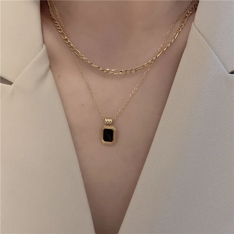 New Fashion Simple Titanium Steel Double Necklace Female Ins Retro Commuter High Sense Clavicle Chain Female Necklace
New Fashion Simple Titanium Steel Double Necklace Female Ins Retro Commuter High Sense Clavicle Chain Female Necklace