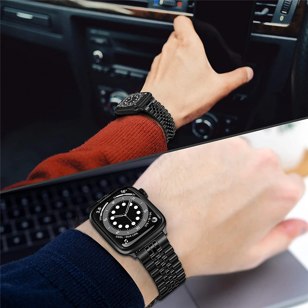 for apple watch se strap iwatch 6 5 4 3 44mm 40mm 42mm 38mm band luxury Solid Stainless Steel bracelet for Apple Watch 6 bands
for apple watch se strap iwatch 6 5 4 3 44mm 40mm 42mm 38mm band luxury Solid Stainless Steel bracelet for Apple Watch 6 bands