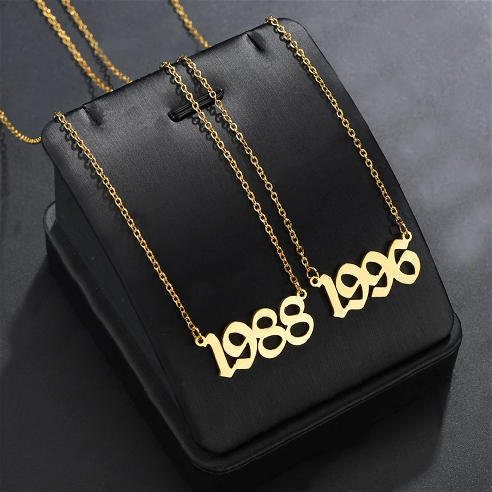 Stainless Steel 1989-2010 Birth Year Necklaces for Women Choker Date Number Pendant Necklace Non-fading Electroplating Process
Stainless Steel 1989-2010 Birth Year Necklaces for Women Choker Date Number Pendant Necklace Non-fading Electroplating Process