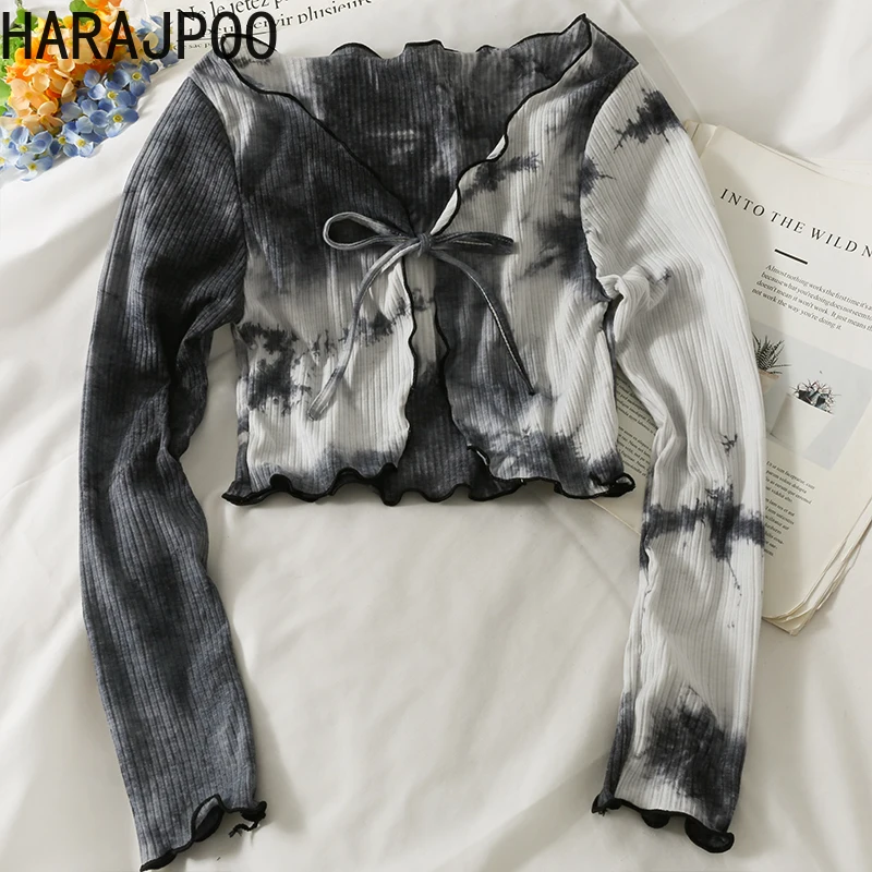 Harajpoo Women Shirts Harajuku Style Vintage Gradient Color Wood Ear Short Long Sleeve Female Bow Tie V Neck Slim Fashion Tops
Harajpoo Women Shirts Harajuku Style Vintage Gradient Color Wood Ear Short Long Sleeve Female Bow Tie V Neck Slim Fashion Tops