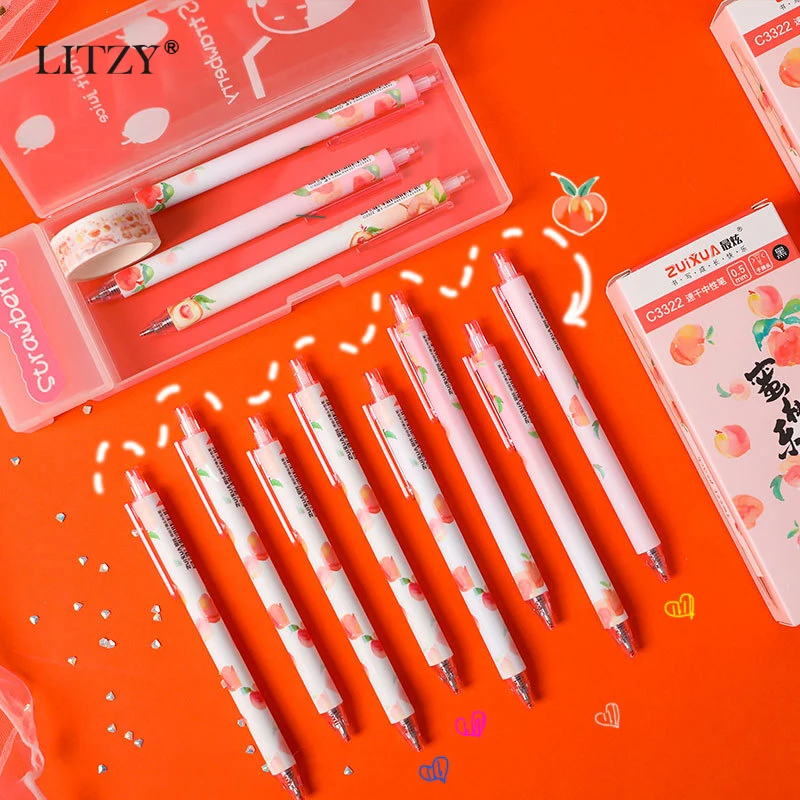 LITZY Kawaii персиковая гелевая ручка, пресс, пуля, подпись, ручка для школы, инструмент для письма, милая персик, нейтральная ручка, офисные канце...
LITZY Kawaii персиковая гелевая ручка, пресс, пуля, подпись, ручка для школы, инструмент для письма, милая персик, нейтральная ручка, офисные канце...