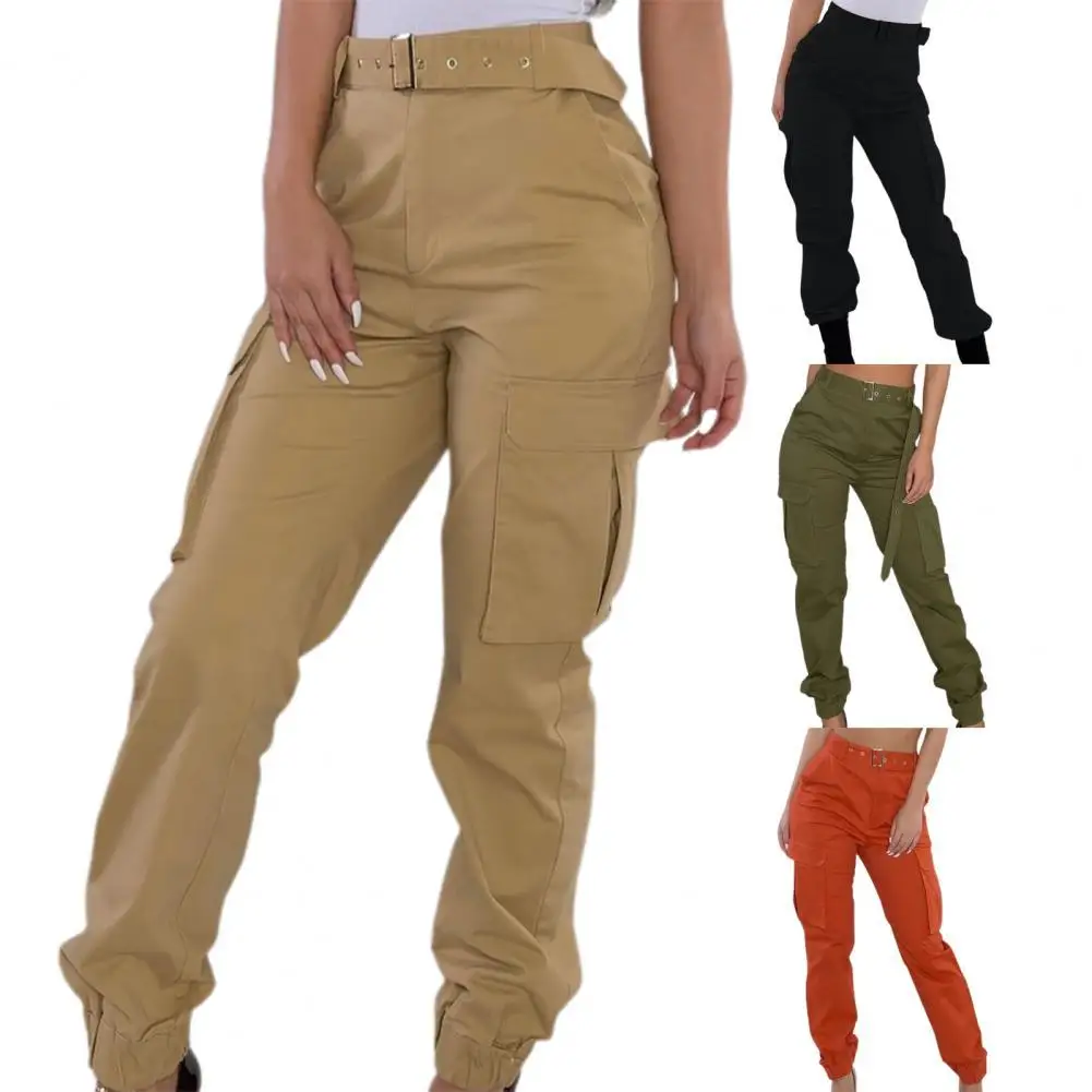 Women Trousers 2021 Cargo Pants Solid Color Large Pockets Spring Autumn Temperament Slim Pants for Daily Wear
Women Trousers 2021 Cargo Pants Solid Color Large Pockets Spring Autumn Temperament Slim Pants for Daily Wear