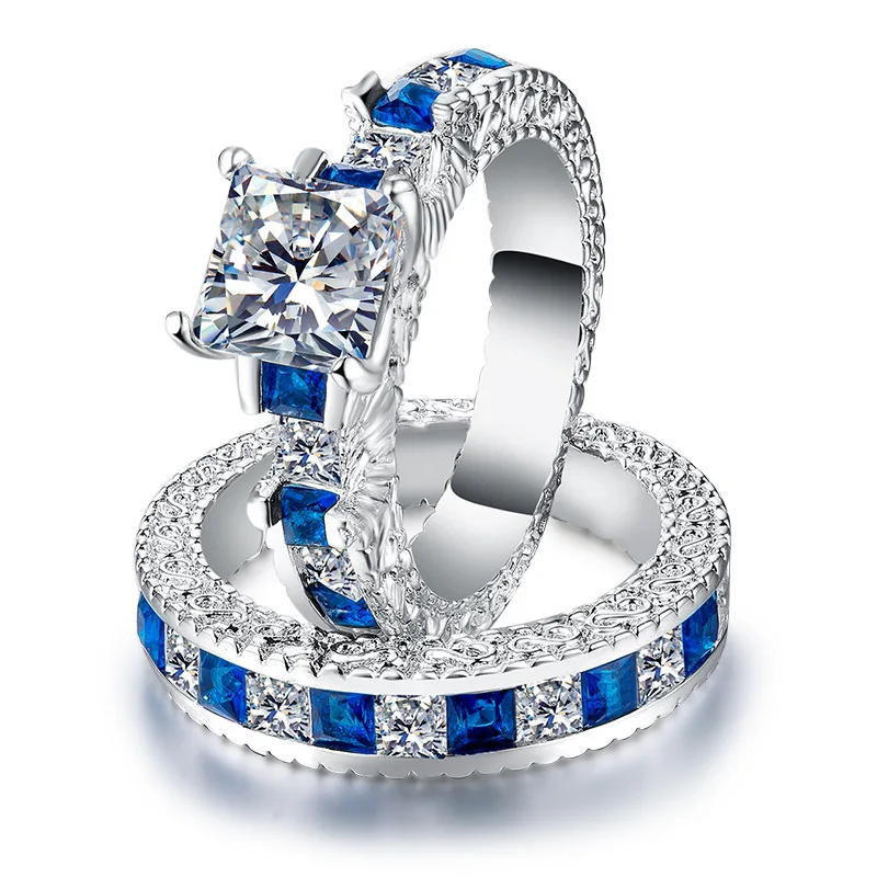 2021 new luxury green blue color princess wedding ring set for women lady anniversary gift jewelry bulk sell christmas R5835
2021 new luxury green blue color princess wedding ring set for women lady anniversary gift jewelry bulk sell christmas R5835