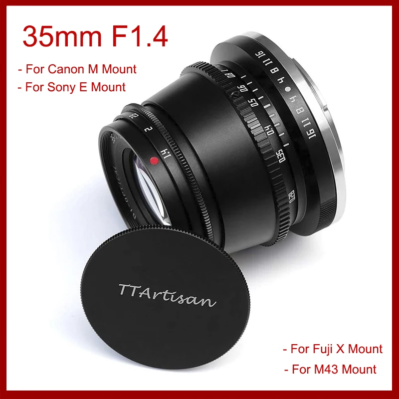 Объектив камеры TTArtisan 35 мм F1.4 APS-C ручная фокусировка для крепления Sony E Fujifilm X M4/3 крепление Canon M камера для A9 A6400 X-T4 X-T3
Объектив камеры TTArtisan 35 мм F1.4 APS-C ручная фокусировка для крепления Sony E Fujifilm X M4/3 крепление Canon M камера для A9 A6400 X-T4 X-T3