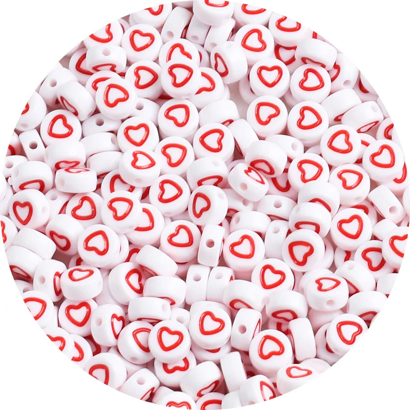 Round Flat Alphabet Red Heart Letter Acrylic Beads Loose Spacer Beads For Jewelry Making Handmade DIY Bracelet Necklace
Round Flat Alphabet Red Heart Letter Acrylic Beads Loose Spacer Beads For Jewelry Making Handmade DIY Bracelet Necklace